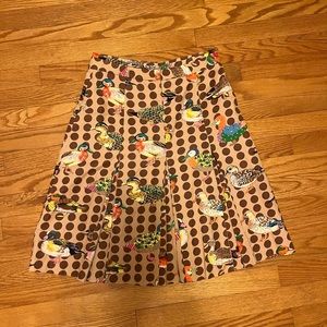Anthropologie Odille dot duck skirt size 4